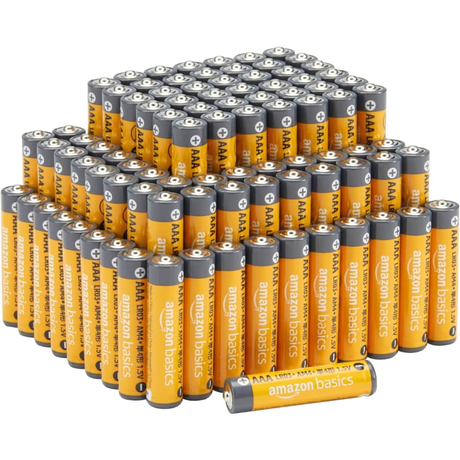 Amazon Basics AAA Alkaline Batteries 100-Pack: $22 w/ Prime