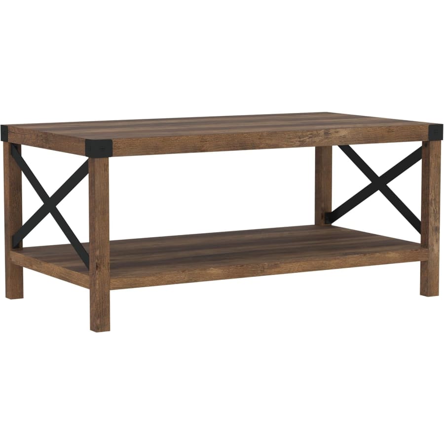 Walker Edison Sedalia Modern Farmhouse Metal X Coffee Table: $60
