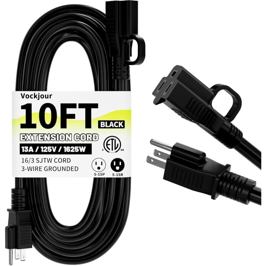 10-ft. Waterproof 16/3 Extension Cord: $6 10-ft. Waterproof 16/3 Extension Cord: $6