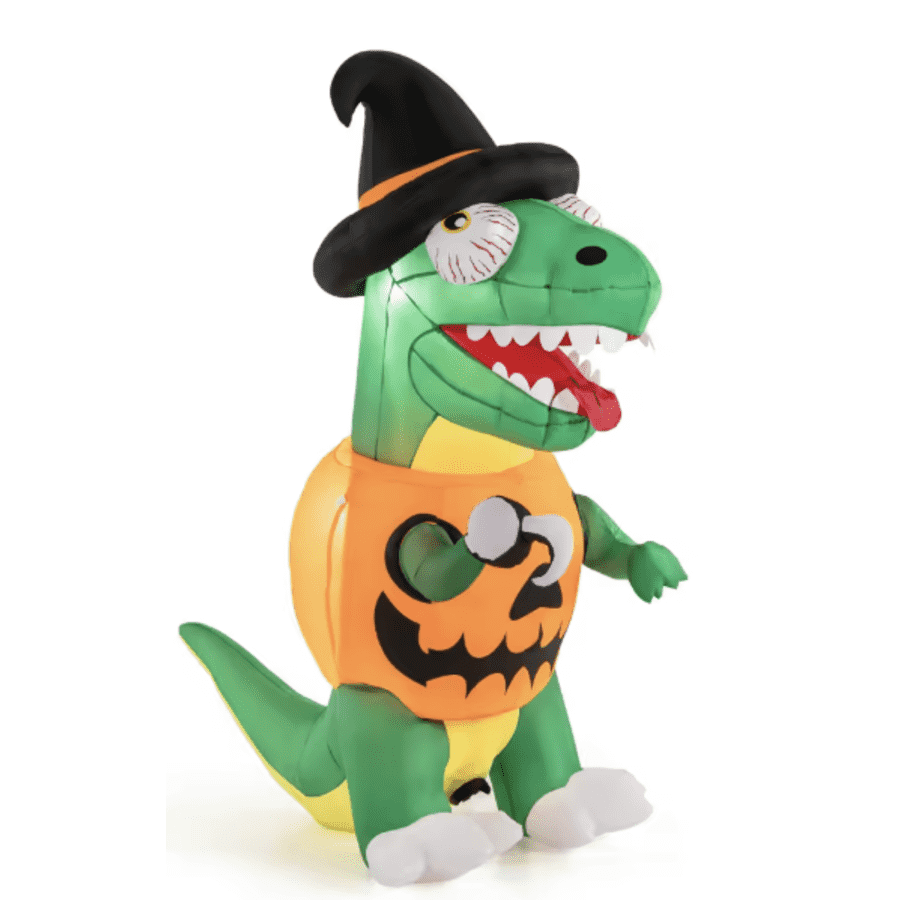 6-Foot Inflatable Pumpkin Dinosaur w/ LED: $26 6-Foot Inflatable Pumpkin Dinosaur w/ LED: $26
