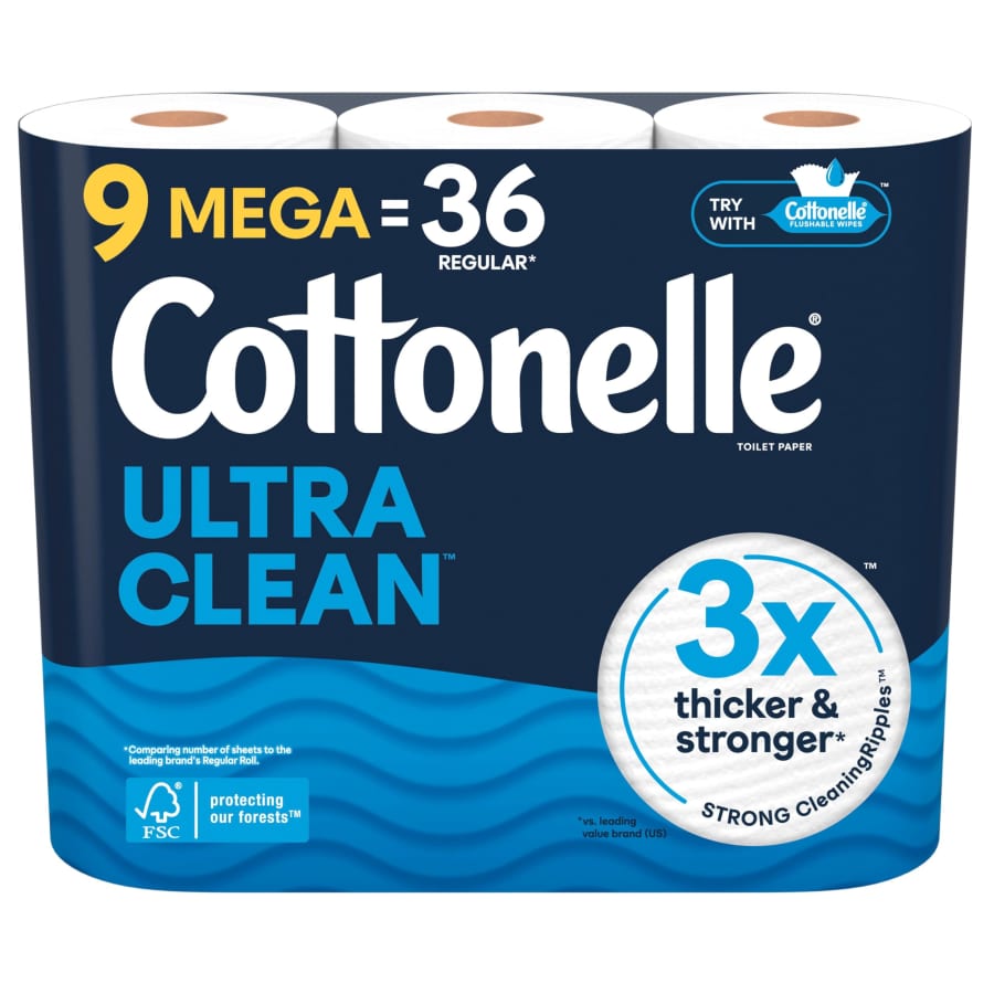 Cottonelle Ultra Clean Toilet Paper, 9 Mega Rolls: $7.60 via Sub & Save