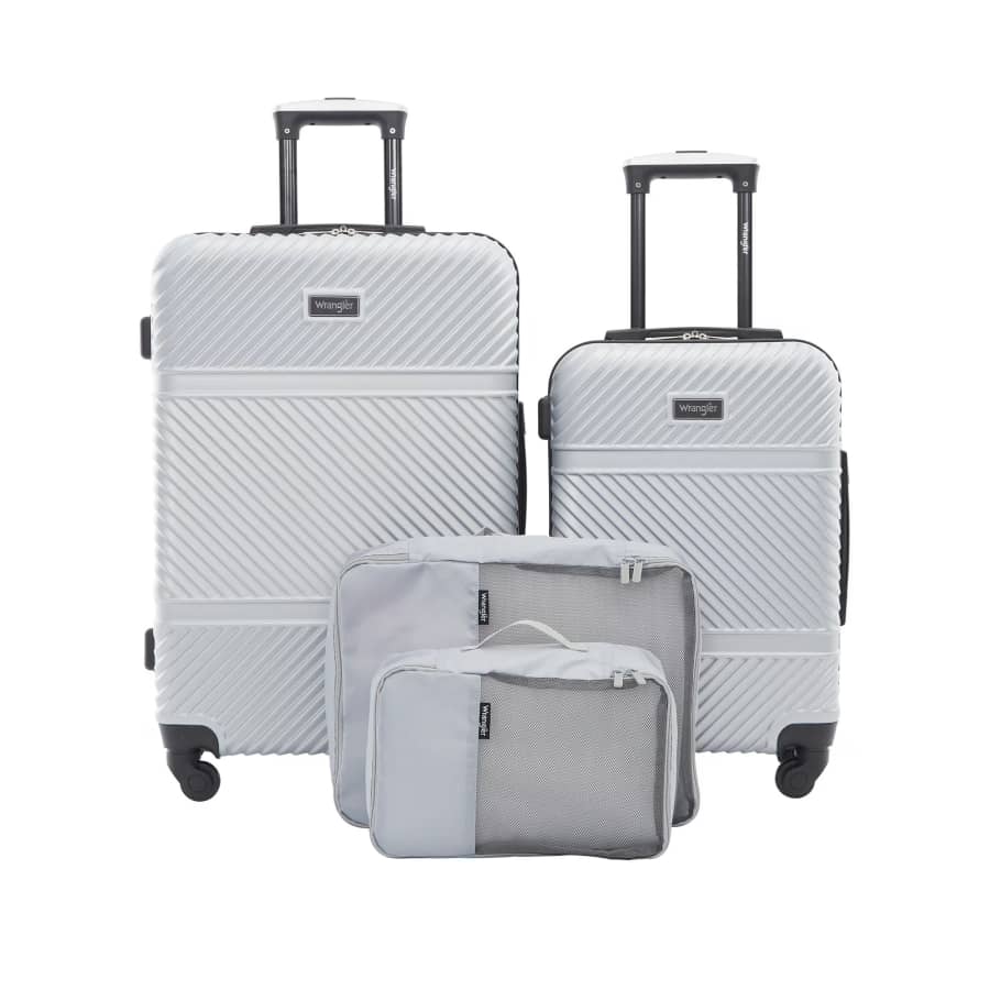 Wrangler 4-Piece Luggage and Packing Cubes Set: $55