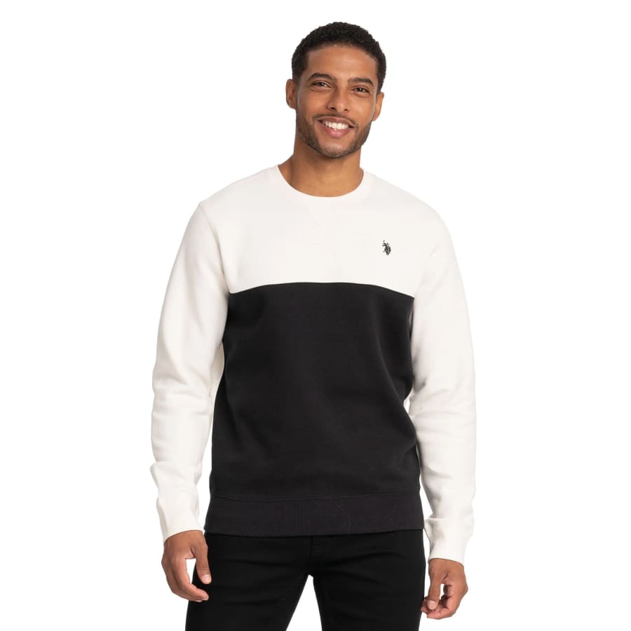 U.S. Polo Assn. Men's Color Block Fleece Crewneck: $11 U.S. Polo Assn. Men's Color Block Fleece Crewneck: $11