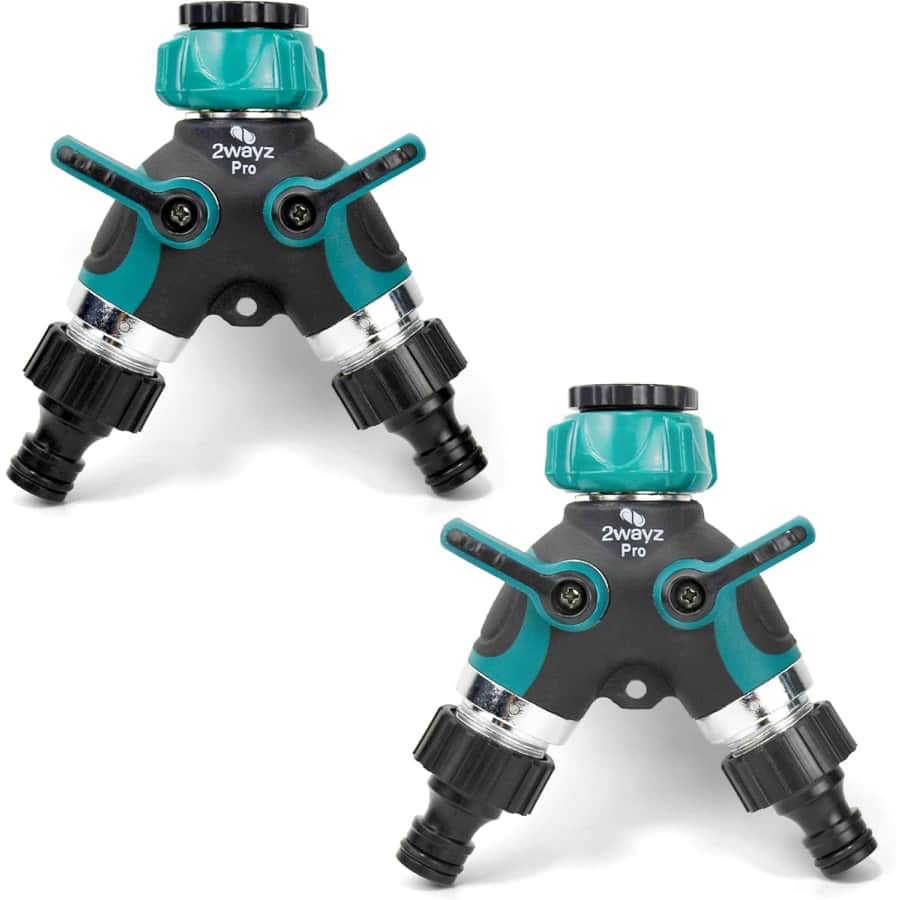 2WAYZ All-Metal Garden Hose Splitter 2-Pack: $14 2WAYZ All-Metal Garden Hose Splitter 2-Pack: $14