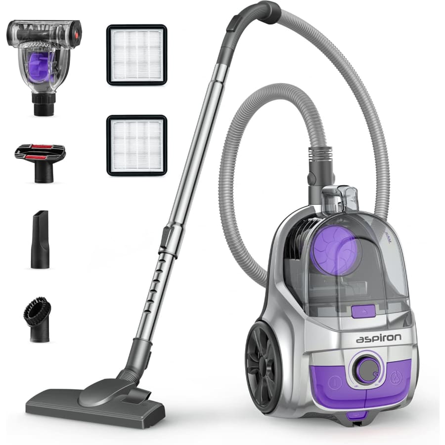 Aspiron 1,600W Bagless Canister Vacuum Cleaner: $99.99