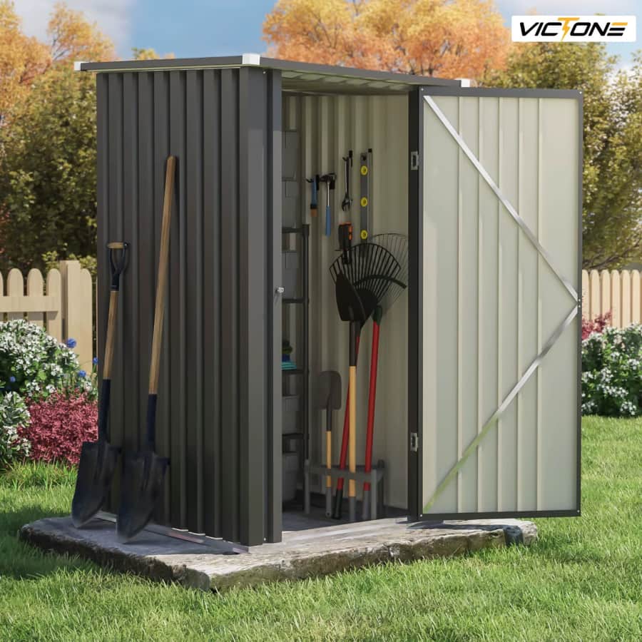 3x3-Foot Compact Metal Garden Storage Shed: $75