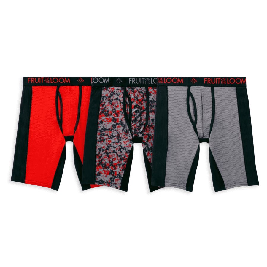 Fruit of the Loom Men's Breathable Ultra Flex Boxer Briefs 3-Pack: From $4.98