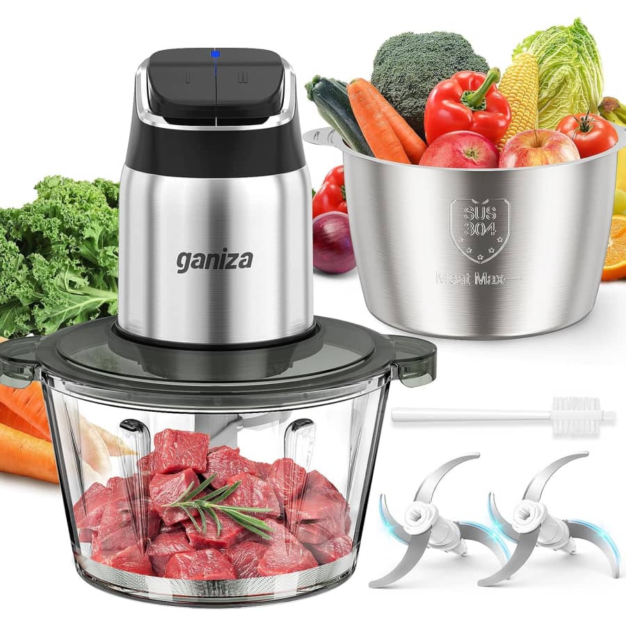 Ganiza 2-Speed Food Processor with Dual Bowls: $34.98