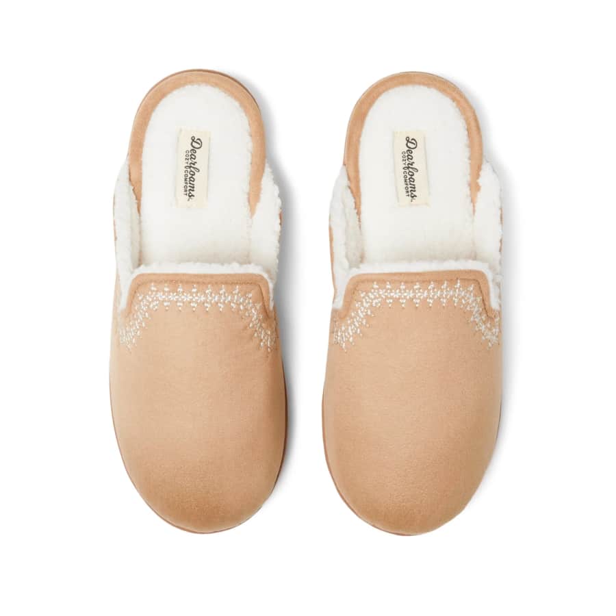 Dearfoams Women's Cozy Comfort Embroidered Clog Slippers: $9.99