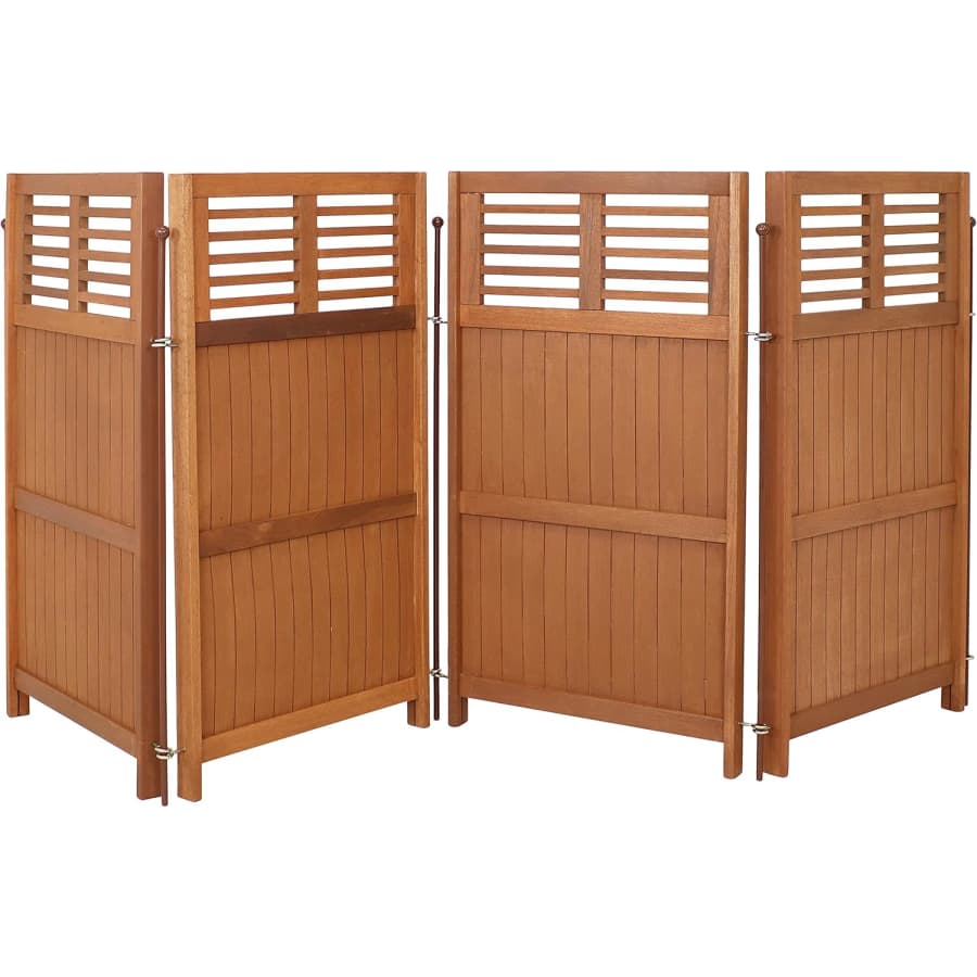 Sunnydaze 44" Folding Outdoor Wood Privacy Screen: $149.99