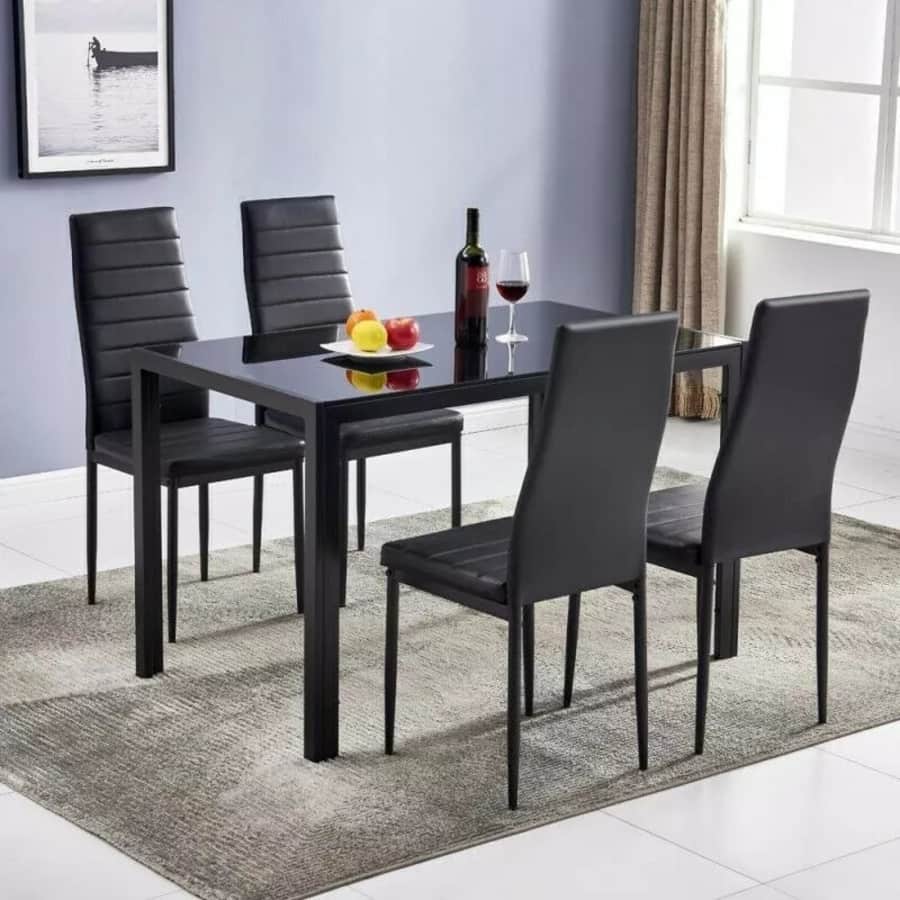 Leather Dining Chairs 4-Pack: $83 Leather Dining Chairs 4-Pack: $83