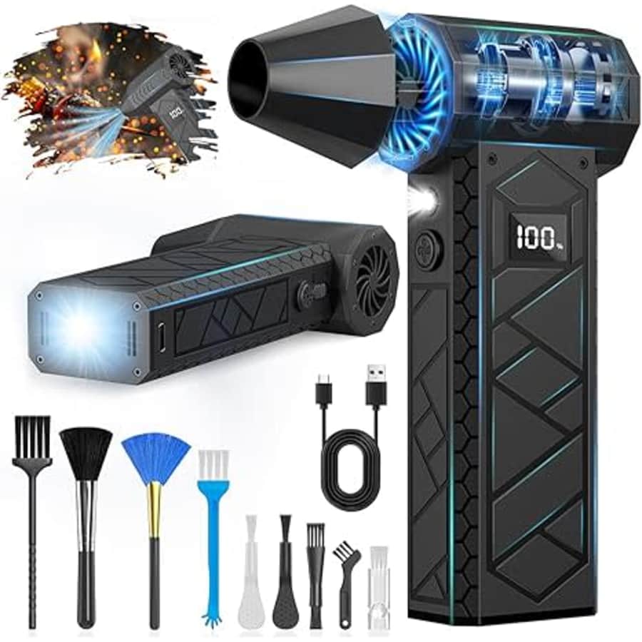 Electric Compressed Air Duster w/ Flashlight: $19.99 Electric Compressed Air Duster w/ Flashlight: $19.99