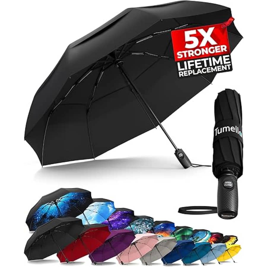Windproof Travel Umbrella: $17