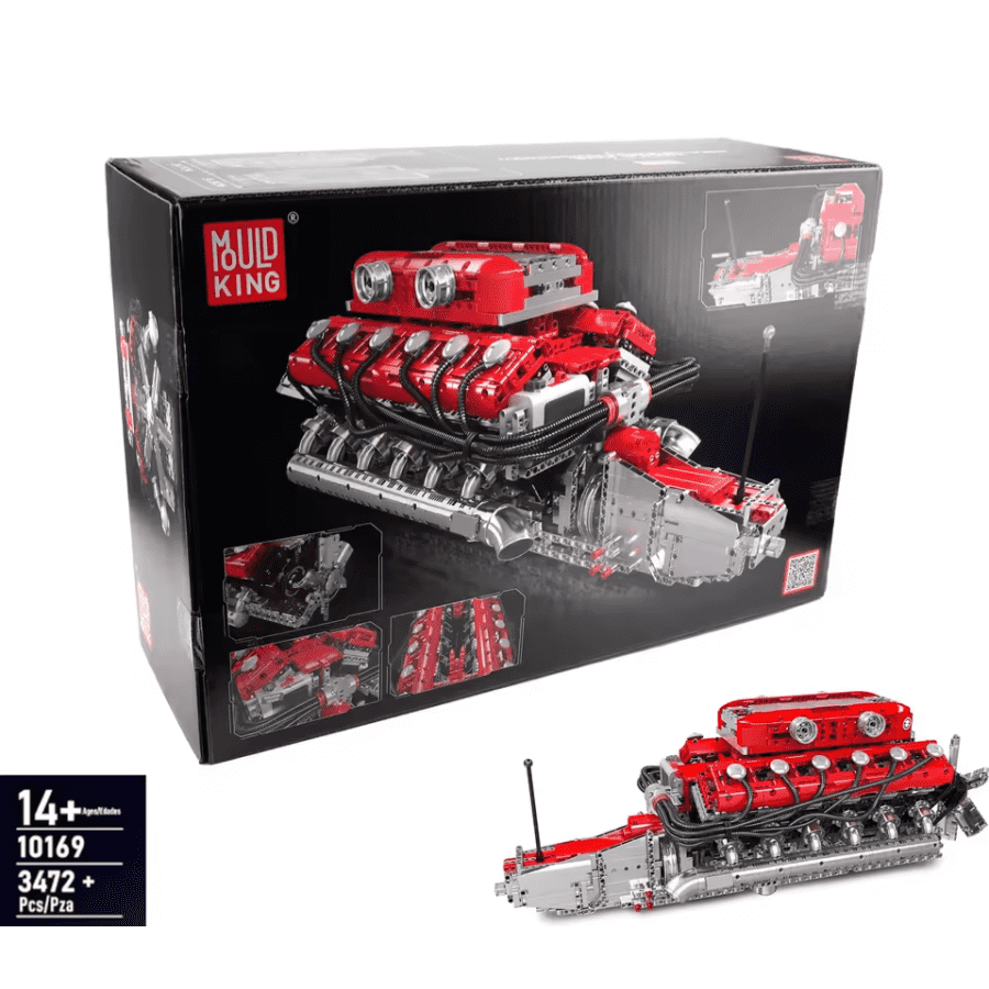 Mould King 12-Cylinder Car Engine Model Building Brick Kit: $109.90 Mould King 12-Cylinder Car Engine Model Building Brick Kit: $109.90