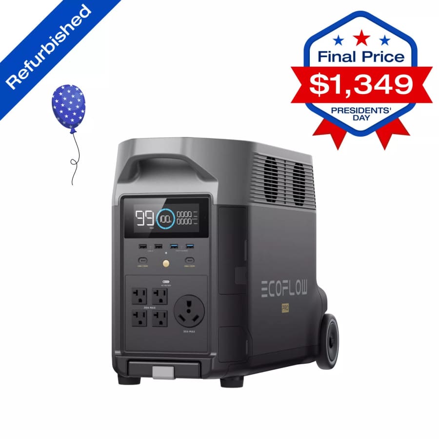 Certified Refurb EcoFlow Delta Pro 3,600Wh Power Station: $1,349 Certified Refurb EcoFlow Delta Pro 3,600Wh Power Station: $1,349