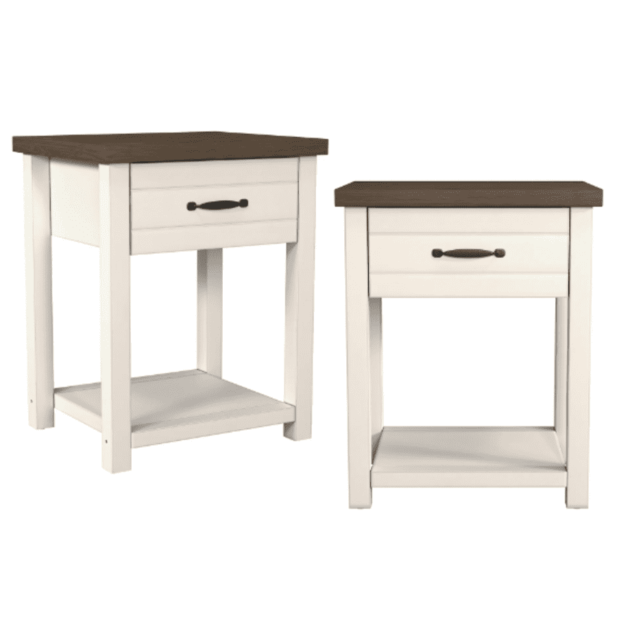 Hillsdale Lancaster Farmhouse Nightstand Set of 2: $61