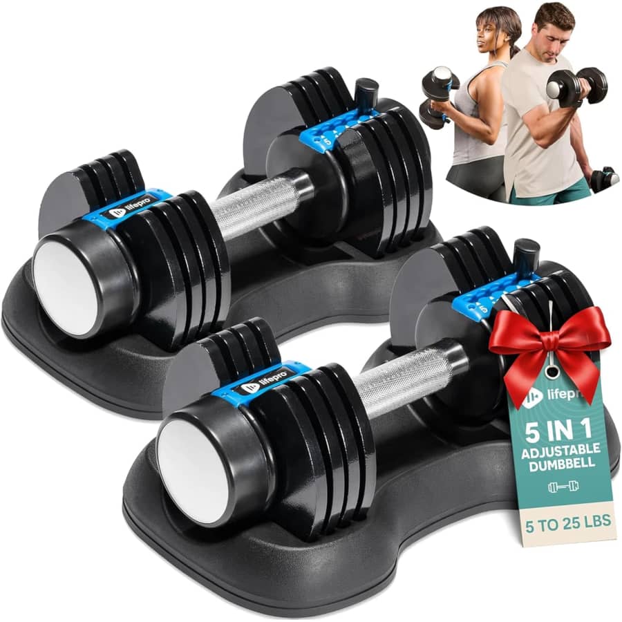 LifePro Adjustable Dumbbell Set: $167.17