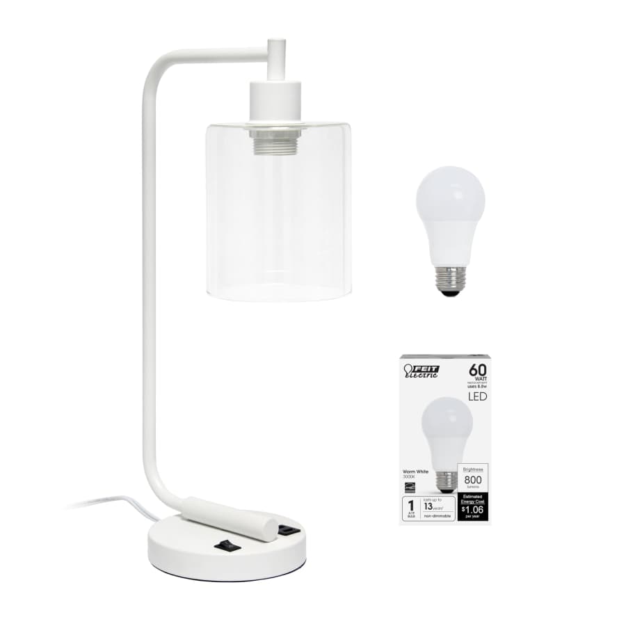 Simple Designs Industrial Lamp with USB and LED Bulb: $42 Simple Designs Industrial Lamp with USB and LED Bulb: $42