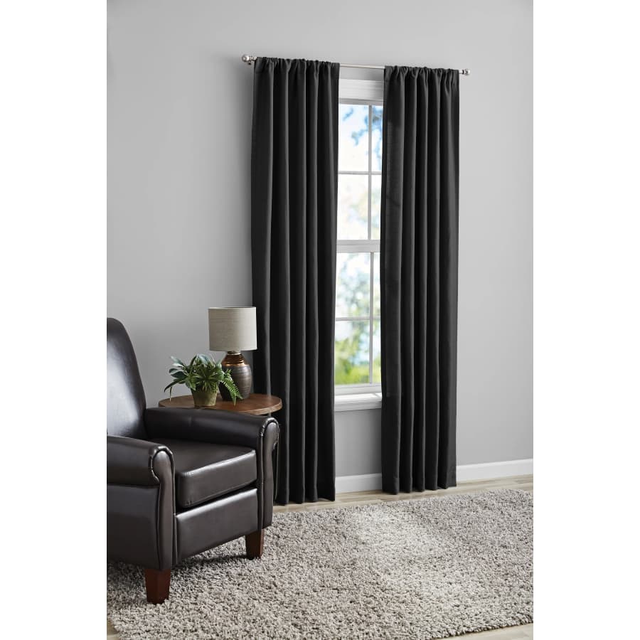 Mainstays Southport 40" x 84" Light-Filtering Curtain Panel 2-Pack: $9.87