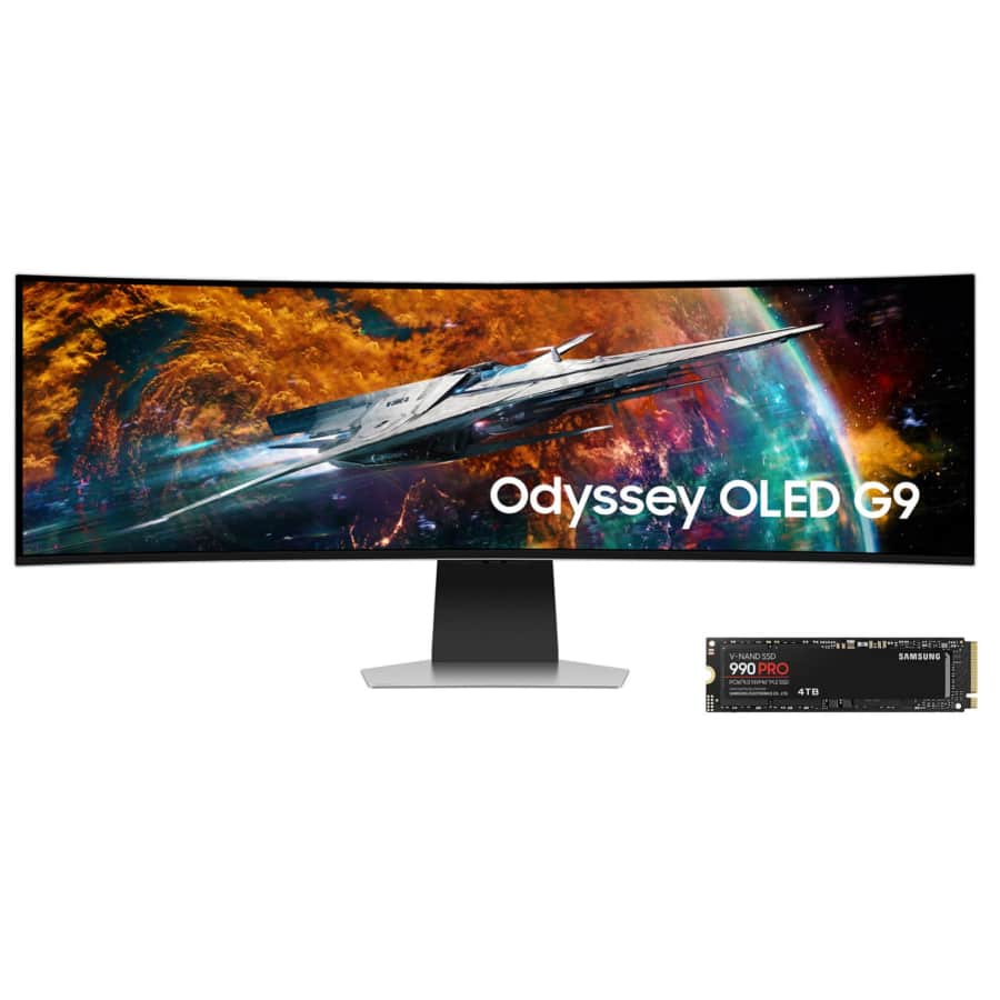 Samsung 49" 1440p Gaming Monitor w/ 4TB M.2 SSD & JBL Headset: $1185