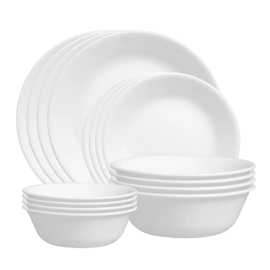 Corelle 16-Piece Mugless Dinnerware Set: $36 Corelle 16-Piece Mugless Dinnerware Set: $36