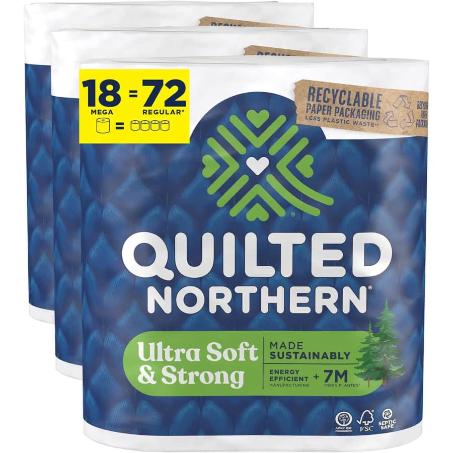 Quilted Northern Ultra Soft & Strong Toilet Paper Mega Rolls 18-Pack: $16 via Sub & Save