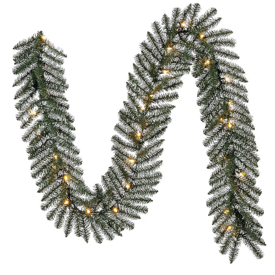 Holiday Living 9-Foot Pre-Lit Ellston Pine Artificial Garland: $5 Holiday Living 9-Foot Pre-Lit Ellston Pine Artificial Garland: $5