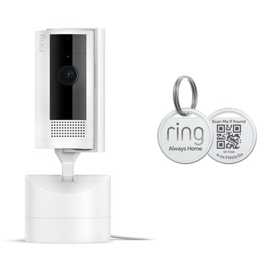 Ring Pan-Tilt Indoor Cam w/ Ring Pet Tag: $45