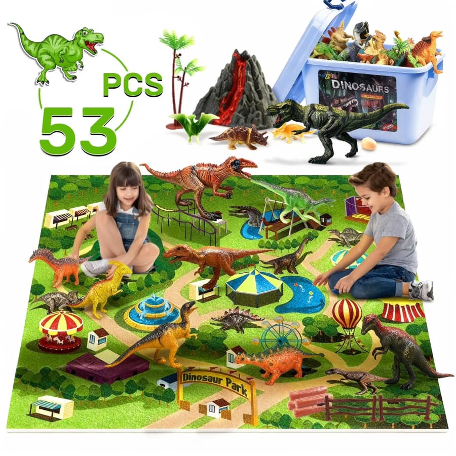 Wisairt Dinosaur Toys 53-Piece Playset: $13.79