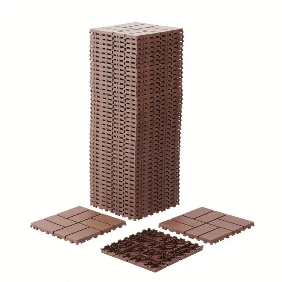27-Piece Interlocking Patio Deck Tiles: $48 27-Piece Interlocking Patio Deck Tiles: $48