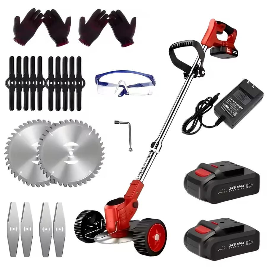 3-in-1 24V Electric Weed Wacker Bundle w/ 2 Batteries: $22.18