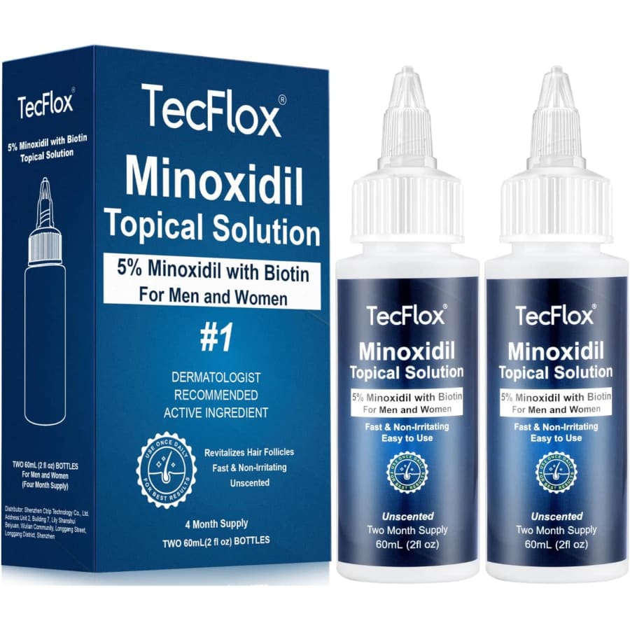 Tecflox 5% Minoxidil Hair & Beard Growth 4-Month Supply: $18.98