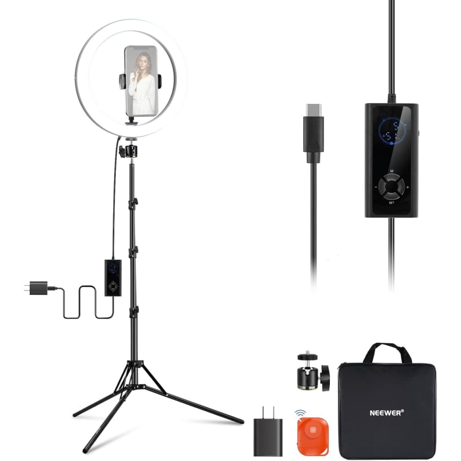 Neewer 12" 24W LED Ring Light with Stand: $32.39 Neewer 12" 24W LED Ring Light with Stand: $32.39
