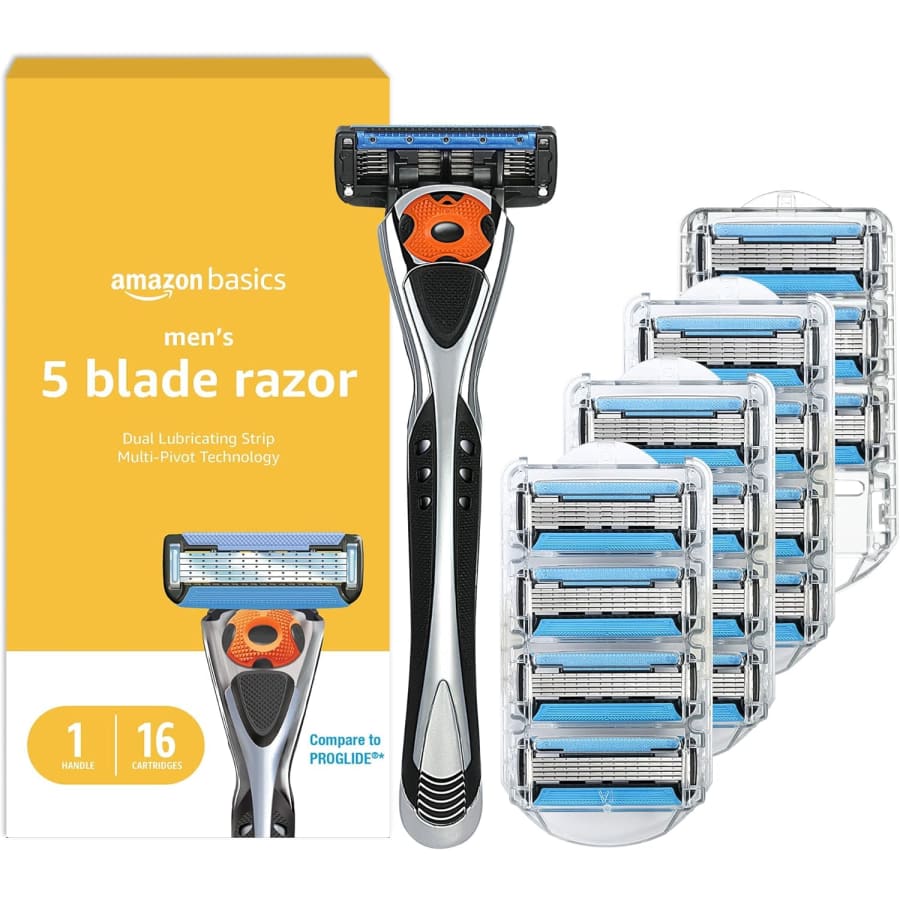 Amazon Basics Men's MotionSphere 5-Blade Razor w/ 16 Cartridges: $14 Amazon Basics Men's MotionSphere 5-Blade Razor w/ 16 Cartridges: $14