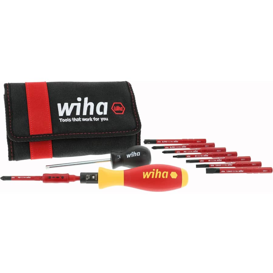 Wiha Tools Wiha 11-Piece Insulated TorqueVario-S and SlimLine Blade Set: $153