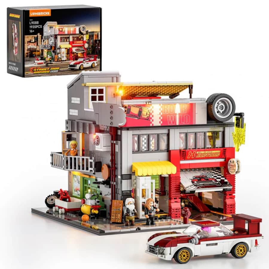 Lumibricks 1935-Piece Street MOD Garage: $70