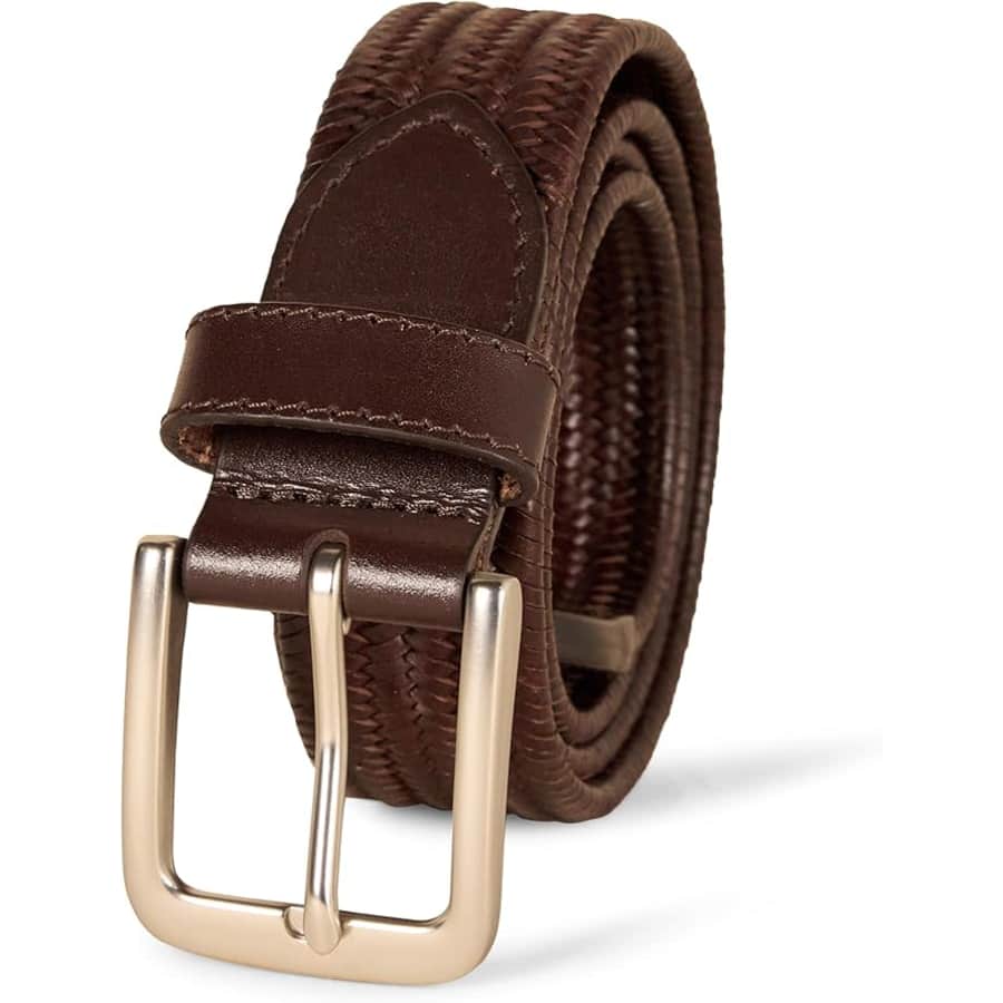 Amazon Essentials Men's Tubular Stretch Weave Belt: From $15