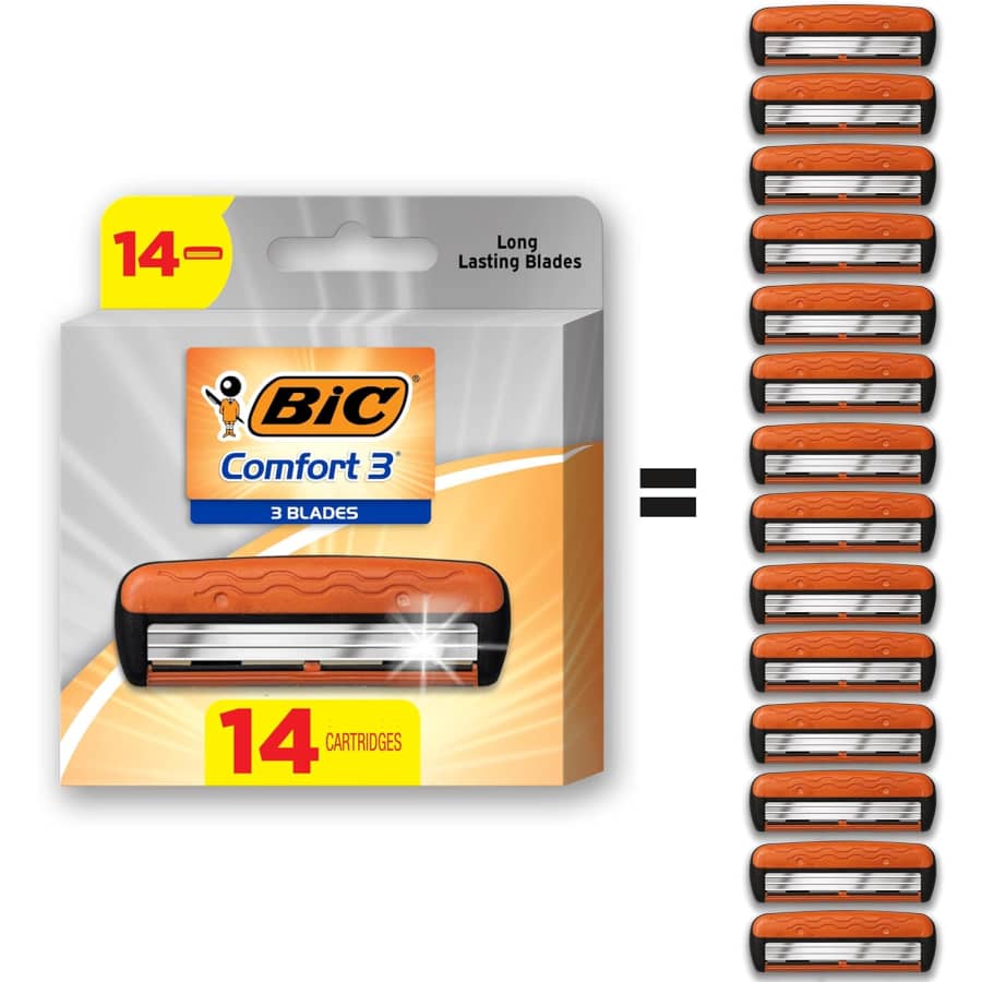 BIC Comfort 3 Refillable Refill Razor Cartridges 14ct: $7.40 via Sub & Save BIC Comfort 3 Refillable Refill Razor Cartridges 14ct: $7.40 via Sub & Save