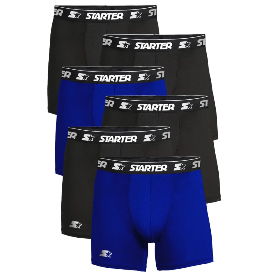 Starter Men's Active Performance Boxer Briefs 6-Pack: $12.98