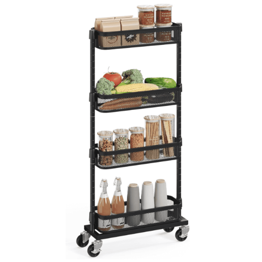 Songmics 4-Tier Slim Storage Cart: $33