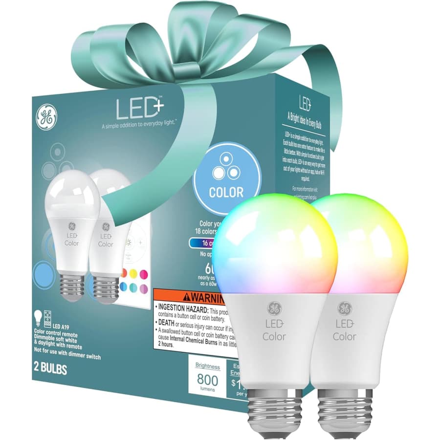 GE LED+ Color Changing LED Light Bulbs 2-Pack: $13