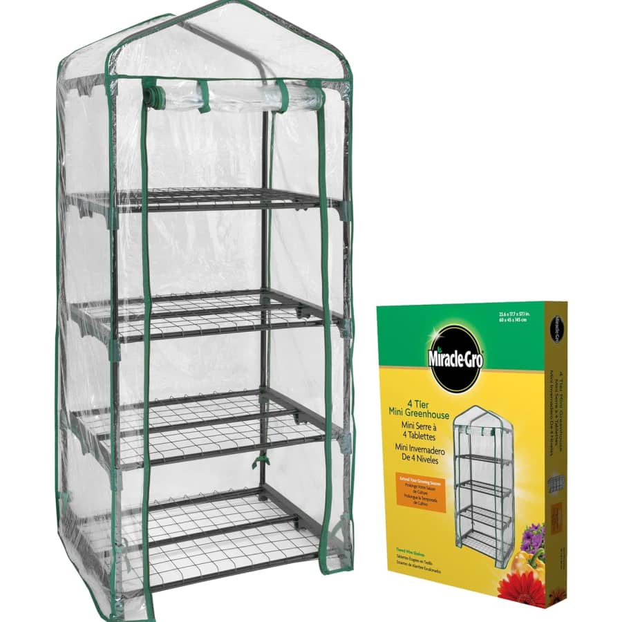 Miracle-GRO 57" 4-Tier Greenhouse Plant Tent: $29.99