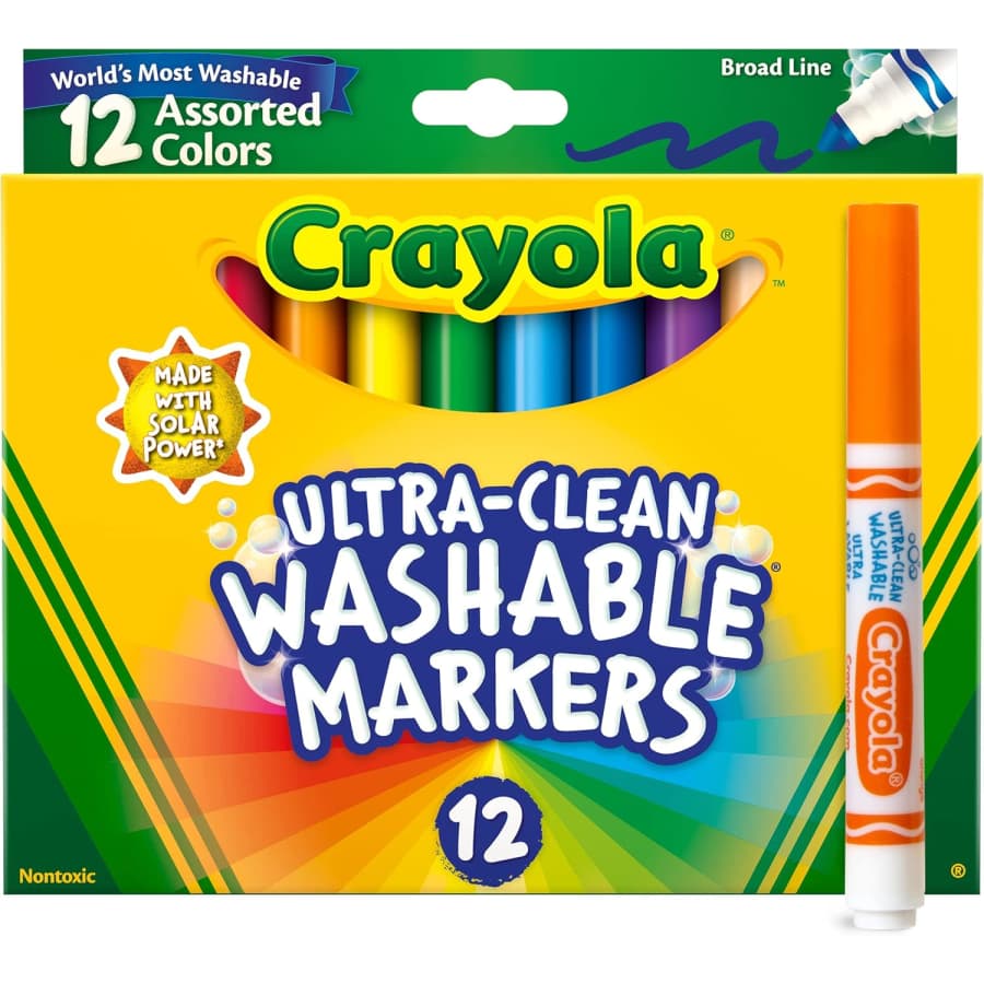 Crayola Broad Line Markers 12-Pack: $5 Crayola Broad Line Markers 12-Pack: $5
