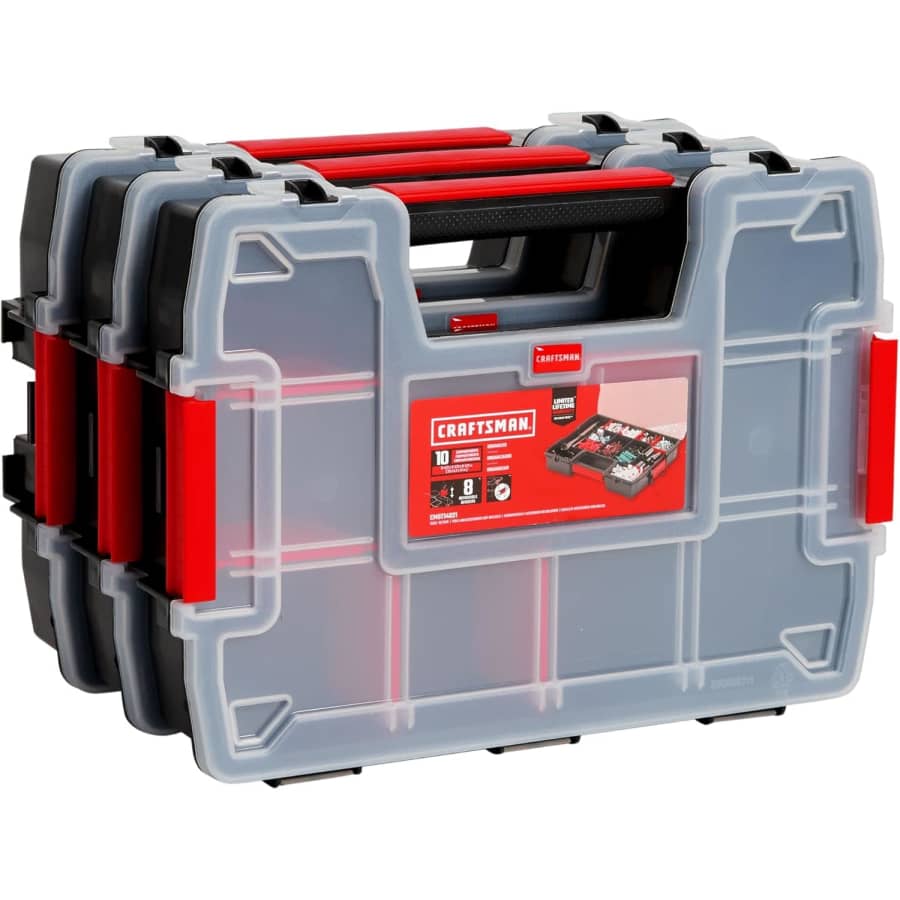 Craftsman 10-Compartment Small Parts Organizer 3-Pack: $15.98 Craftsman 10-Compartment Small Parts Organizer 3-Pack: $15.98
