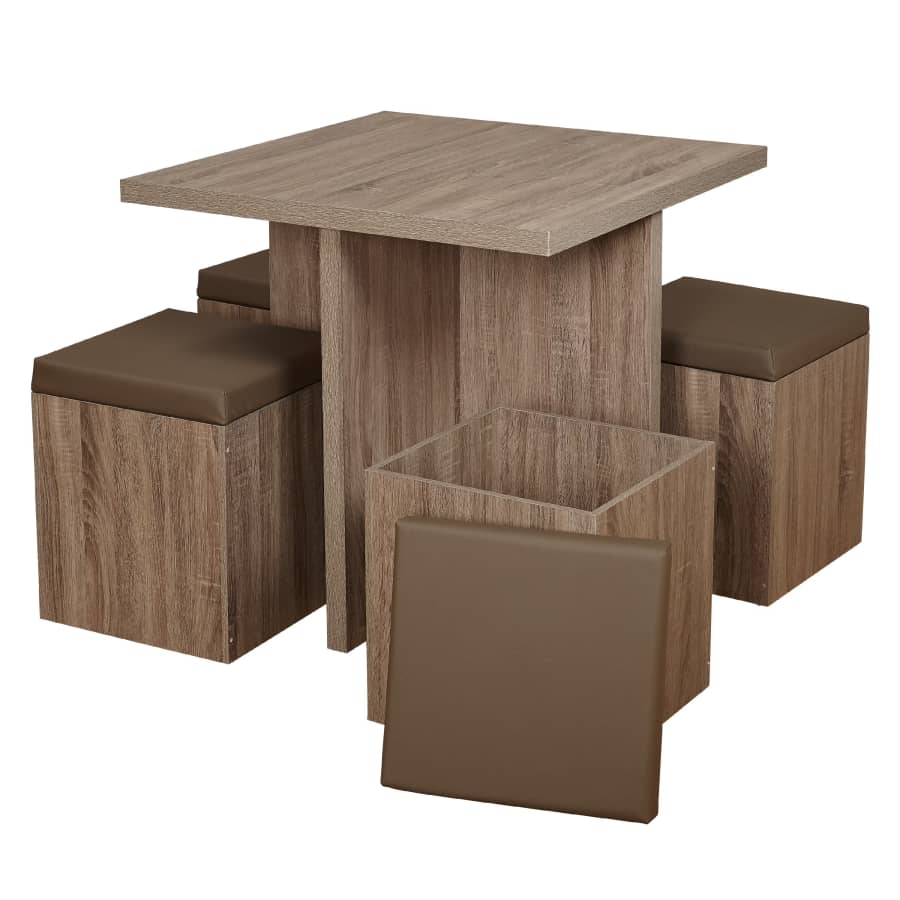 Mainstays Dexter 5-Piece Dining Room/Kitchen Set with Storage Ottoman: $89
