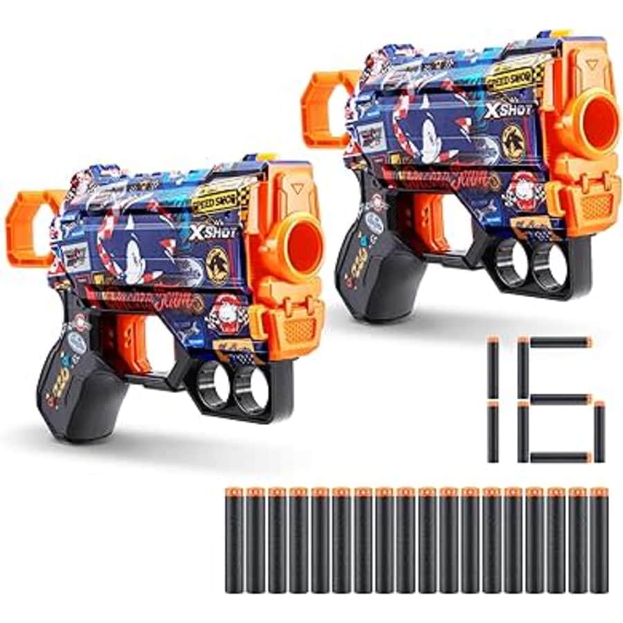 X-Shot Skins Flux Sonic Race Team 2-Pack w/ 16 Darts: $7.99