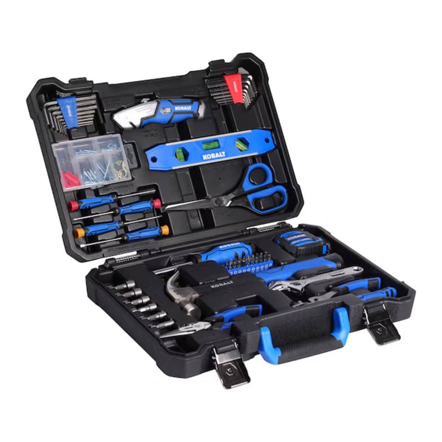 Kobalt 158-Piece Blue Household Tool Set with Folding Case: $50 Kobalt 158-Piece Blue Household Tool Set with Folding Case: $50