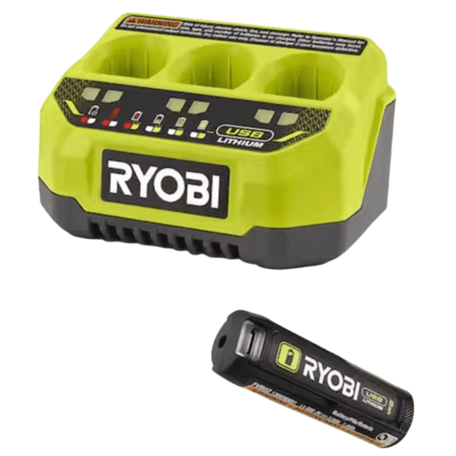 Ryobi USB Lithium 3-Port Charger: $40 w/ free USB battery