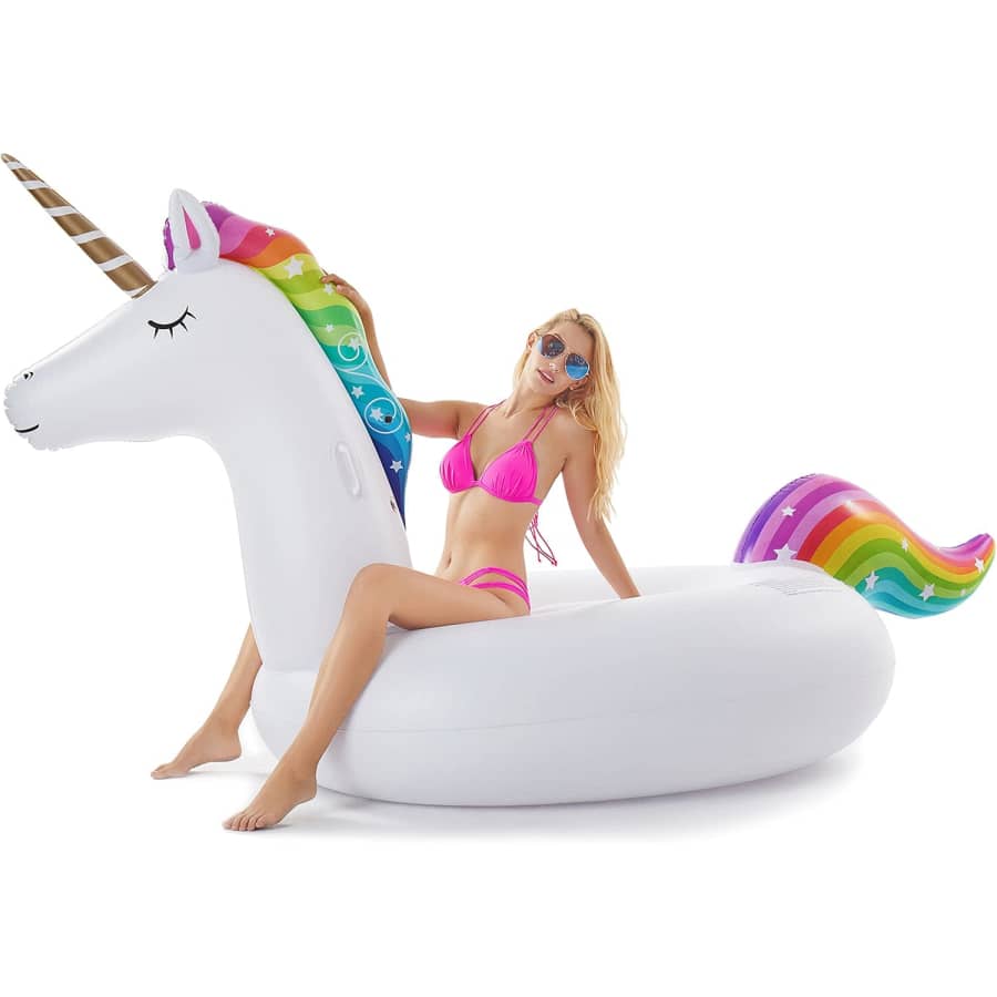 Jasonwell Giant Inflatable Unicorn Pool Float: $33 w/ Prime