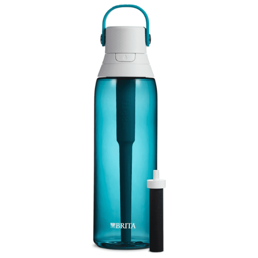 Brita 26-oz. Hard-Sided Plastic Premium Filtering Water Bottle: $12